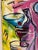 Colorful and playful midcentury oil on canvas painting of mixed cocktails. Unframed and unsigned with finished sides....