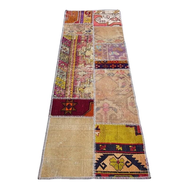 Tan Colour Oushak Mid 20th CenturyRunner For Sale