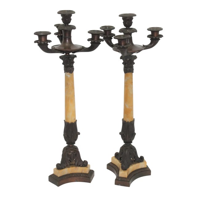 Candlsticks Antique Charles X - A Pair For Sale - Image 15 of 15