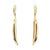 14k Gold Open Twisted Drop Earrings With Diamond Pave - Made in Italy, Pair For Sale - Image 10 of 11