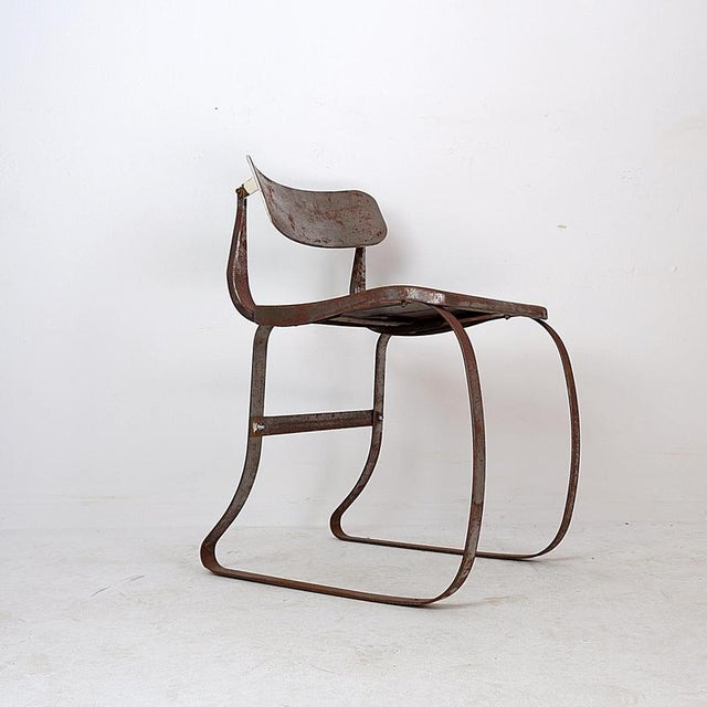 Vintage Industrial Health Chair, 1930s For Sale - Image 5 of 15