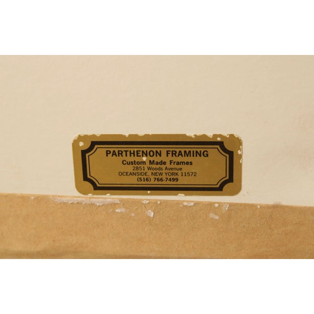 Vintage Egyptian Style 'Tutankhamun Anointed by Wife' Papyrus For Sale - Image 9 of 13