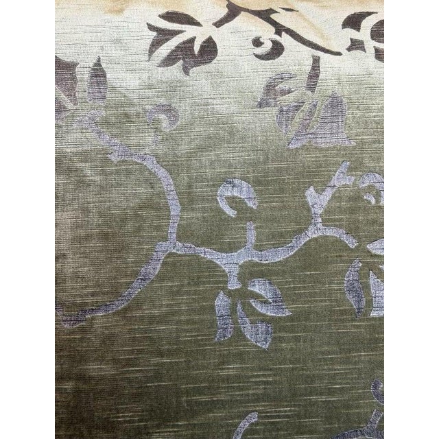 Rococo Pair of Stenciled Nomi Velvet Pillows For Sale - Image 3 of 8