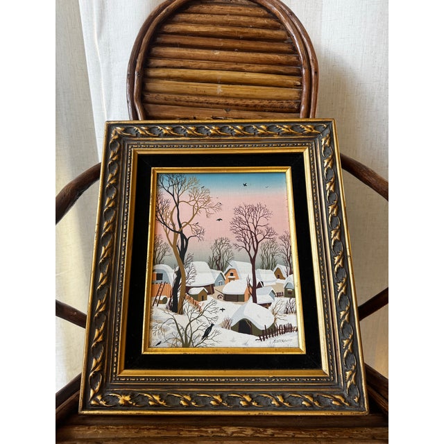 Original oil painting by listed French artist Sibinovic. Painting itself measures 7.5"W x 9.5"H. With the frame it...