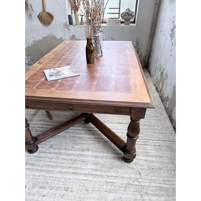 Louis XIV Oak Table, 1900s For Sale - Image 16 of 18