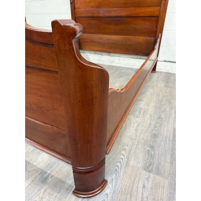 Antique Full Size Victorian Carved Walnut Bed For Sale - Image 11 of 18