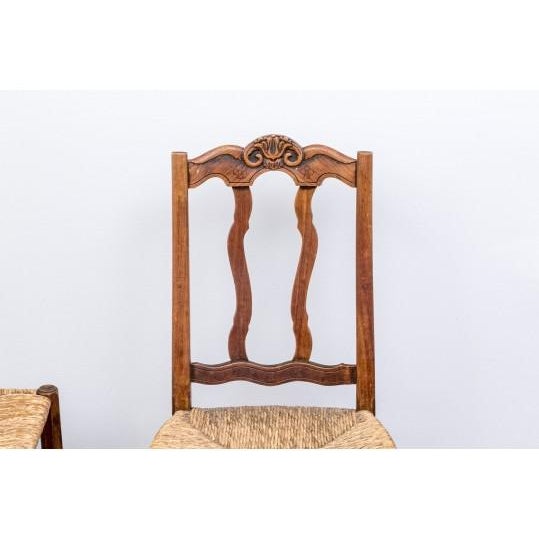 Wood Dining Chairs Louis XV Rococo Vintage French 1950 - Set of 6 For Sale - Image 7 of 9