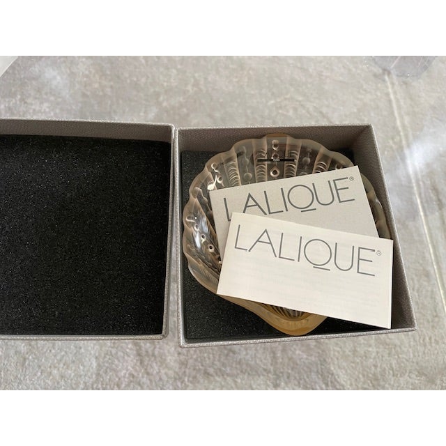 Lalique Lalique Frosted Crystal Scallop Shell Dish For Sale - Image 4 of 5