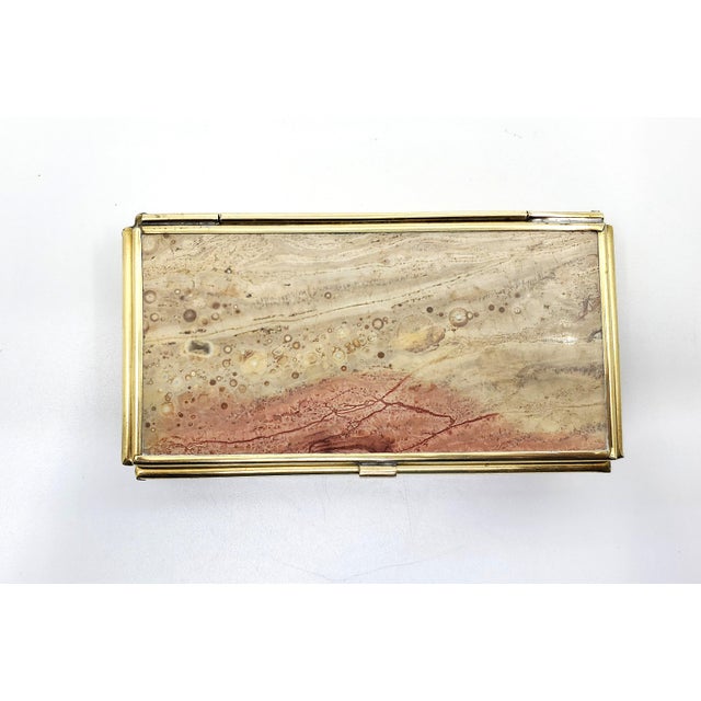1950s Box Jewelry Semi-Precious Ryholite Stone 1950s For Sale - Image 5 of 11