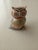 Ceramic Exquisite Tonala Mexican Folk Art Owl Figurine Gilted With Gold & Copper For Sale - Image 7 of 7