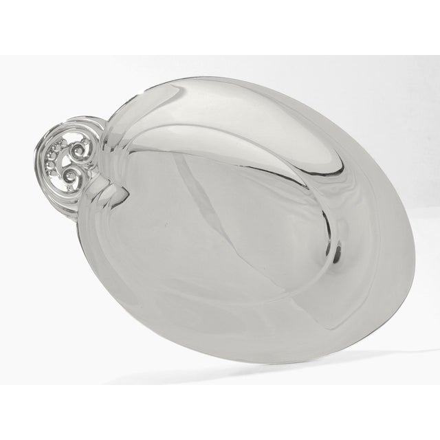 Mid 20th Century Tiffany & Co. Art Deco Tab Handled Sterling Silver Oval Footed Bowl For Sale - Image 5 of 10