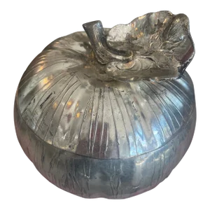 Mauro Manetti Silver Plate Pumpkin Ice Bucket Mid-Century Modern, Italy