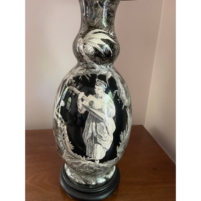 Figurative 1960s Pair of Lamps With Shades For Sale - Image 3 of 8