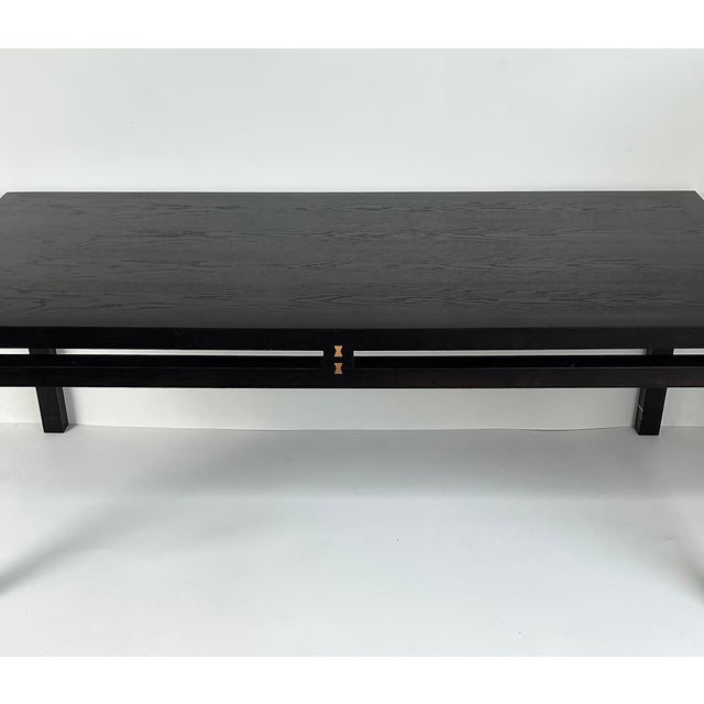 Brown Roche Bobois Expandable Dining Room Table With Six Matching Chairs From a Set For Sale - Image 8 of 18