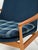 Scandinavian Armchair in Oak and Blue Wool, 1950s For Sale - Image 11 of 12