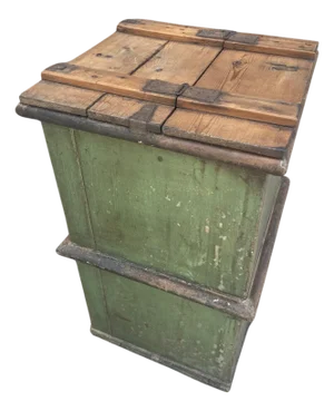 Green Storage Side Table, France, 1940's