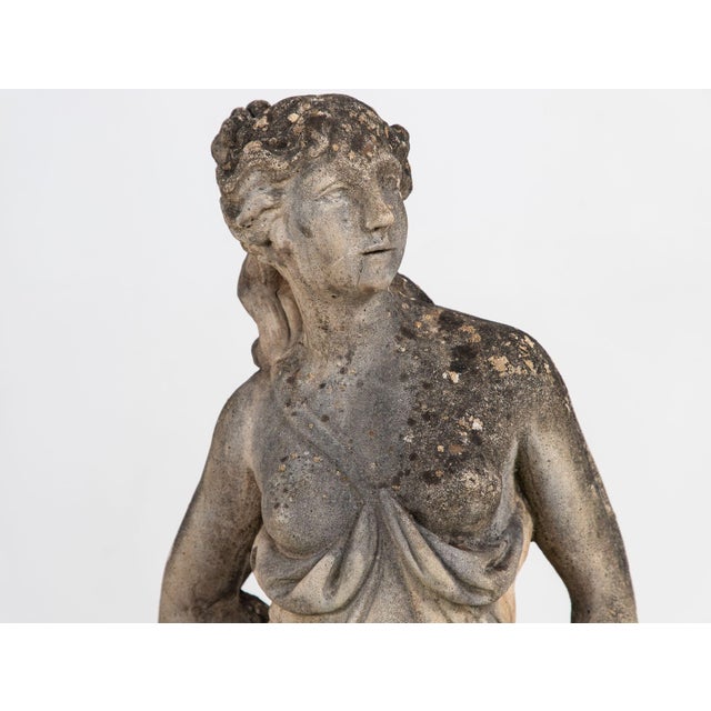 Sculpture Materials Large Winter Goddess of the Four Seasons Garden Figure, Italy, Late 20th C. For Sale - Image 7 of 12