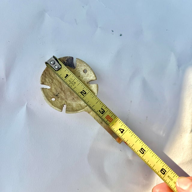 French 1970s Brass Sand Dollar Hook For Sale - Image 3 of 5