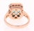 Early 21st Century 3.75 Carat Apatite Diamond 14 Karat Rose Gold Halo Engagement Ring, Size 7 For Sale - Image 5 of 6