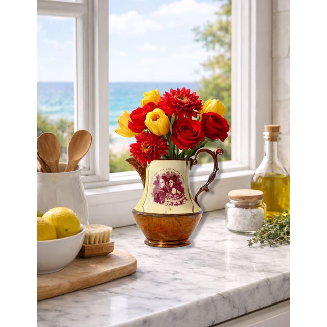 Late 19th Century 1840s Queen Victoria & Albert Wedding Jug For Sale - Image 5 of 5