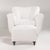 Set of Italian Armchair and Ottoman in White Fabric, Italy, 1940s For Sale - Image 9 of 17