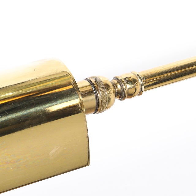 Mid-Century Modernist Hansen Retractable Brass & Metal Sconce by Metalarte For Sale - Image 10 of 10