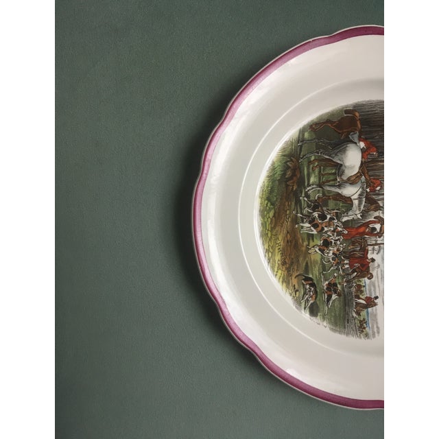Vintage Spode English Fox Hunting Plate For Sale - Image 9 of 11
