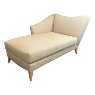 Swaim Left Arm Chaise With Brunschwig & Fils Animal Print Fabric For Sale