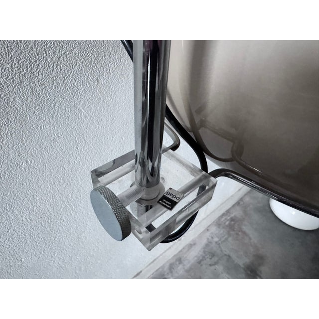 Brown Arc Lamp from Gepo, Amsterdam, 1970s For Sale - Image 8 of 18