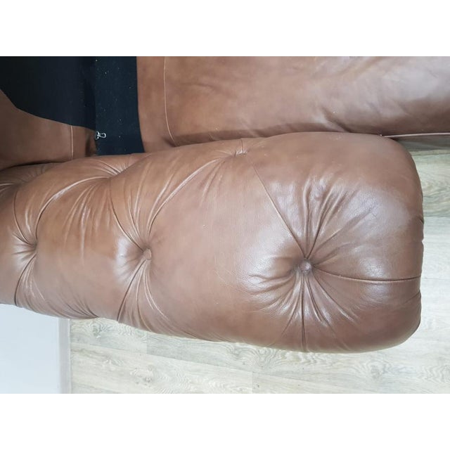 Mid-Century Style Chesterfield Sofa inl Leather For Sale - Image 11 of 18