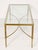 French Cocktail or Coffee Low Table of Brass and Glass in the Maison Jansen Style For Sale - Image 9 of 11