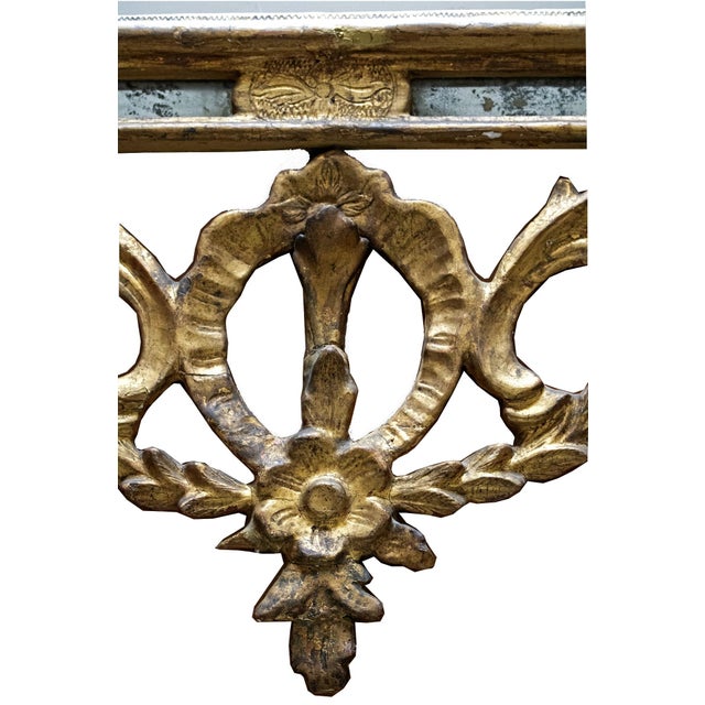 Brown Antique Italian Louis XVI Style Mirror For Sale - Image 8 of 12