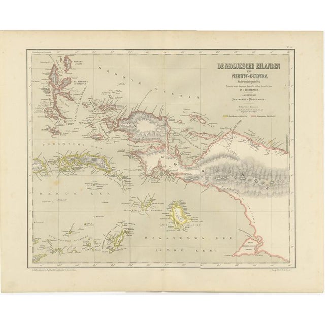 Antique Dutch Colonial Map of the Moluccas and New Guinea by Dornseiffen, 1884 For Sale - Image 9 of 9