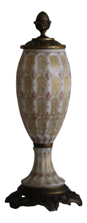 Embossed Murano Glass Illuminated Urn