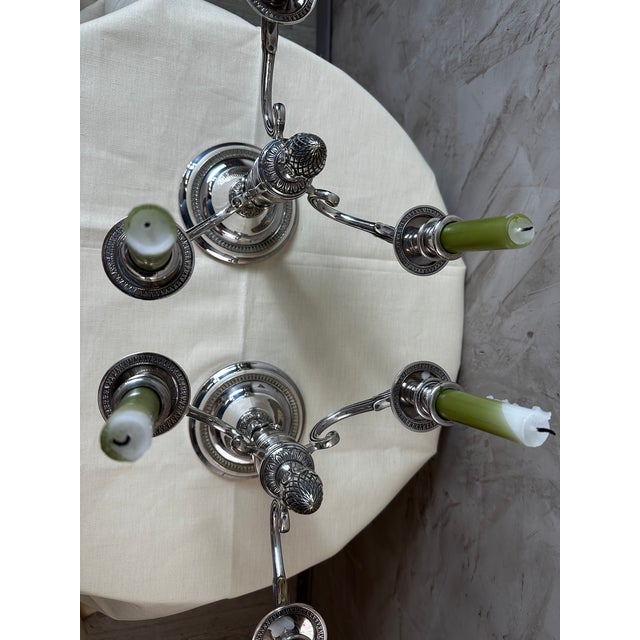 Metal Vintage Candlesticks in Metal, 1950s, Set of 2 For Sale - Image 7 of 9