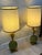 Green Mid 20th Century Italian Murano Green & Gold Glass Floral Table Lamps - A Pair For Sale - Image 8 of 10