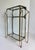 Brass Vintage Brass & Glass Vitrine With Sculptural Side Supports & Antiqued Mirror Base For Sale - Image 8 of 12
