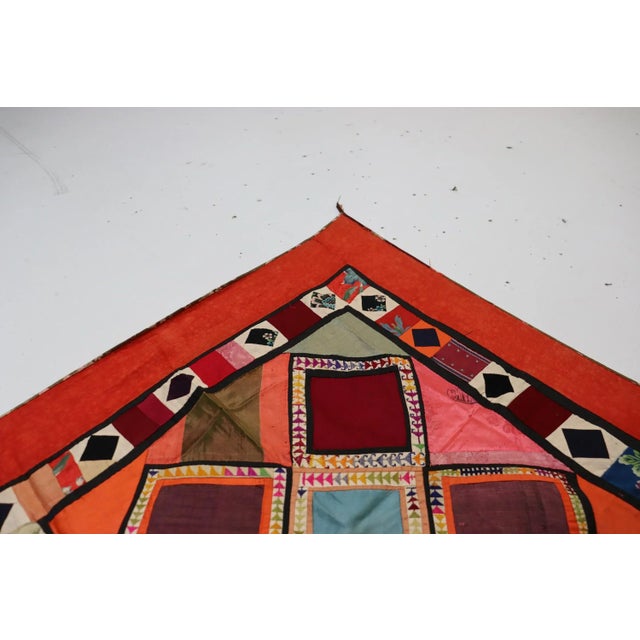 Textile Vintage Embroidered Uzbek Wall Hung Patchwork Tapestry, 1920s For Sale - Image 7 of 11