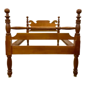 Antique Early 1900s Primitive 3/4 Size Cannonball Bed