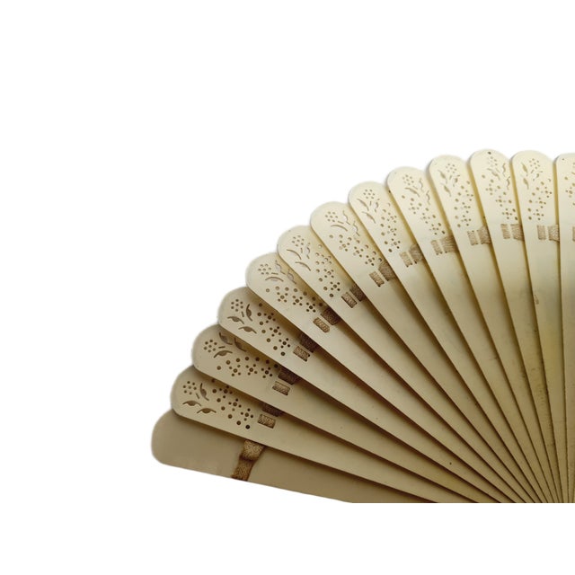 Blue Art Nouveau Celluloid Fan, 1900s For Sale - Image 8 of 13