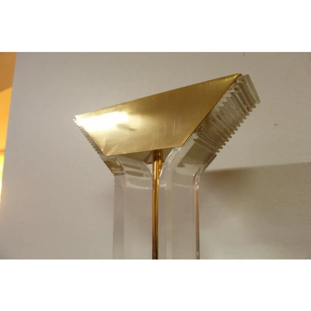Acrylic Glass Floor Lamp, 1980s For Sale - Image 3 of 6