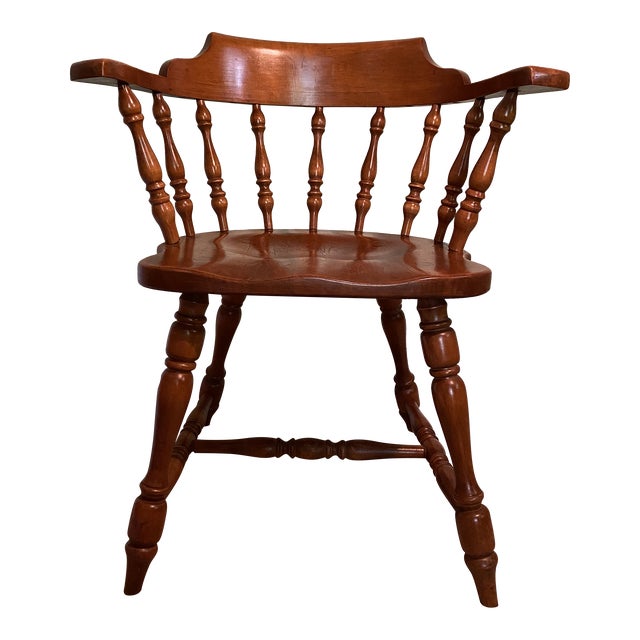 1960s Vintage Solid Maple CaptainRusticPub Chairs by Hale Company Inc