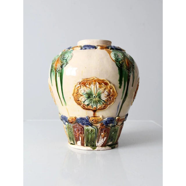 Early 20th Century Vintage Tang Sancai Style Art Pottery Vase For Sale - Image 5 of 13