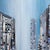 Textile City Pulse - Original Textured Abstract Cityscape Oil Painting Triptych For Sale - Image 7 of 9