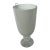 White Glass Vase: Silicon Design on Pedestal | Elegant Home Décor Created in Italy.
