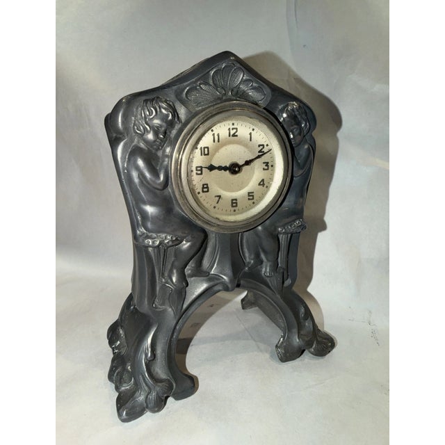 Antique German Art Nouveau Desk Clock For Sale - Image 11 of 11