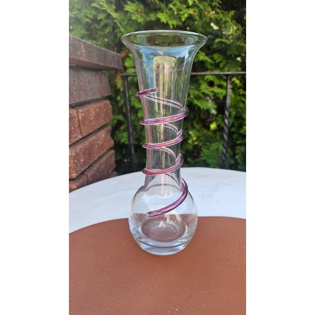 1970s Vintage Glass Vase by Kazanecki for Hortensja Glassworks, 1970s For Sale - Image 5 of 5