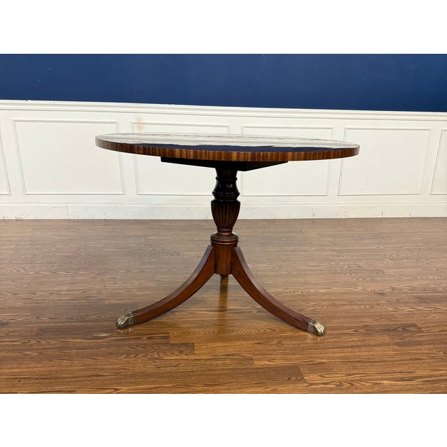 Leighton Hall Furniture 42” Diameter Georgian Style Round Accent Table by Leighton Hall - Showroom Sample For Sale - Image 4 of 9