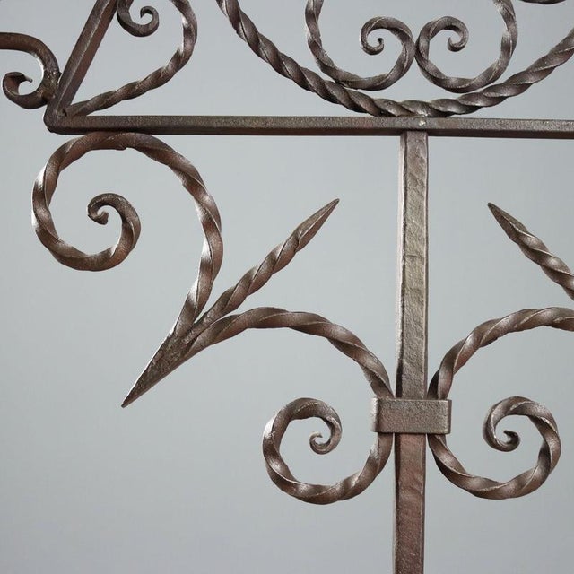 Metal Wrought Iron 7-Flame Torchlight For Sale - Image 7 of 9