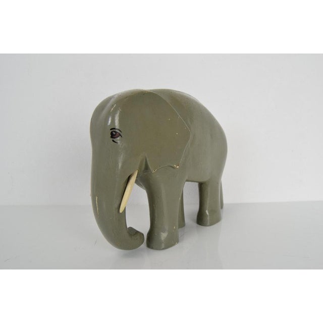 1930s Art Deco Sculpture Wood Elephant, 1930s For Sale - Image 5 of 16
